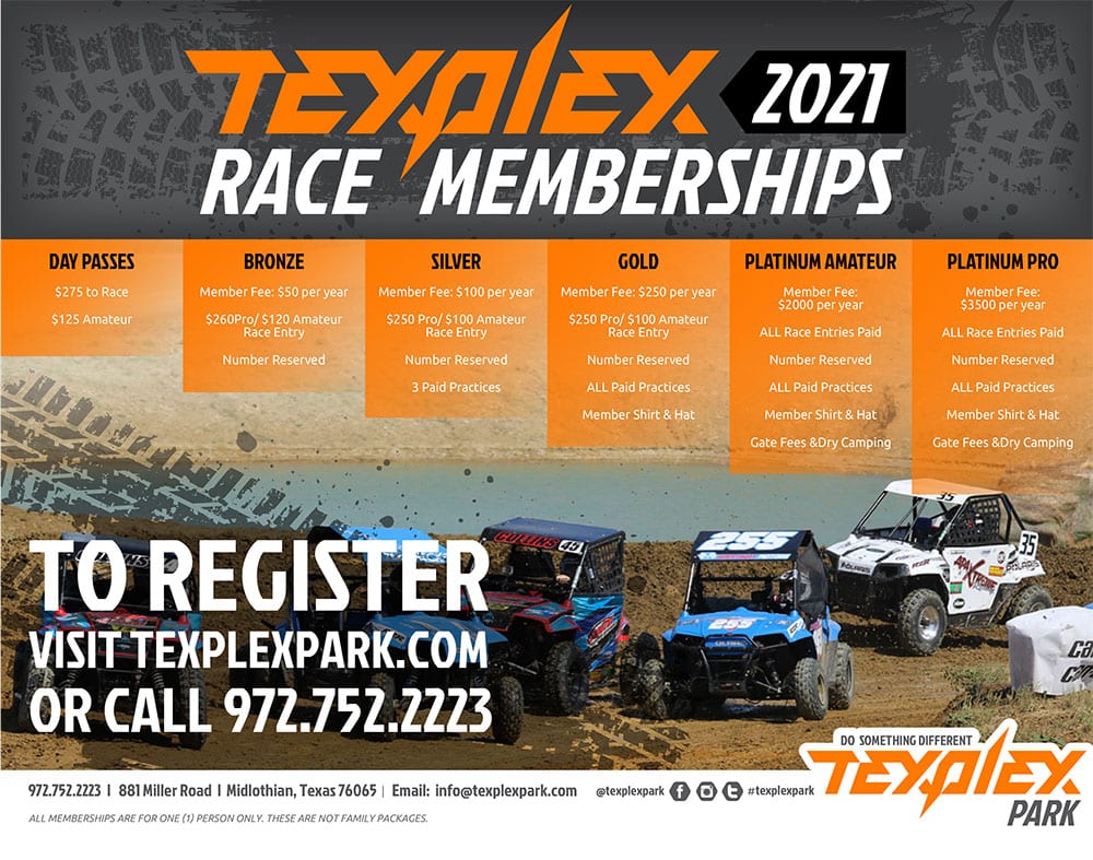 Texplex Park Race Membership